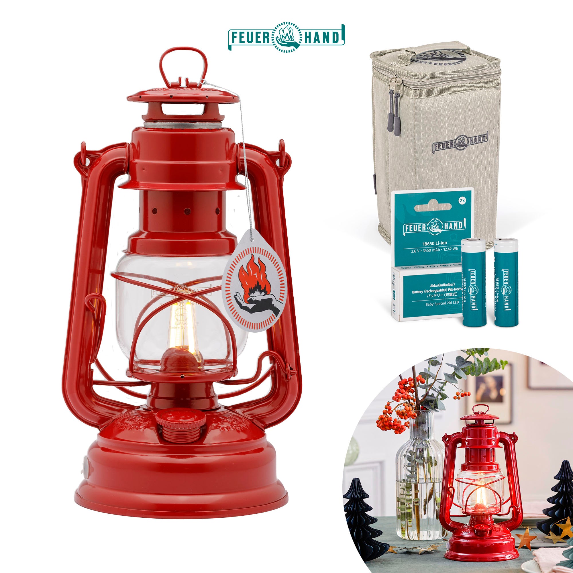 Starter Set: Baby Special 276 LED Ruby Red mit Transporttasche