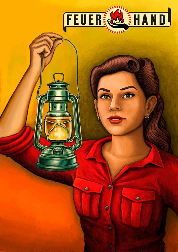 Feuerhand Blechschild