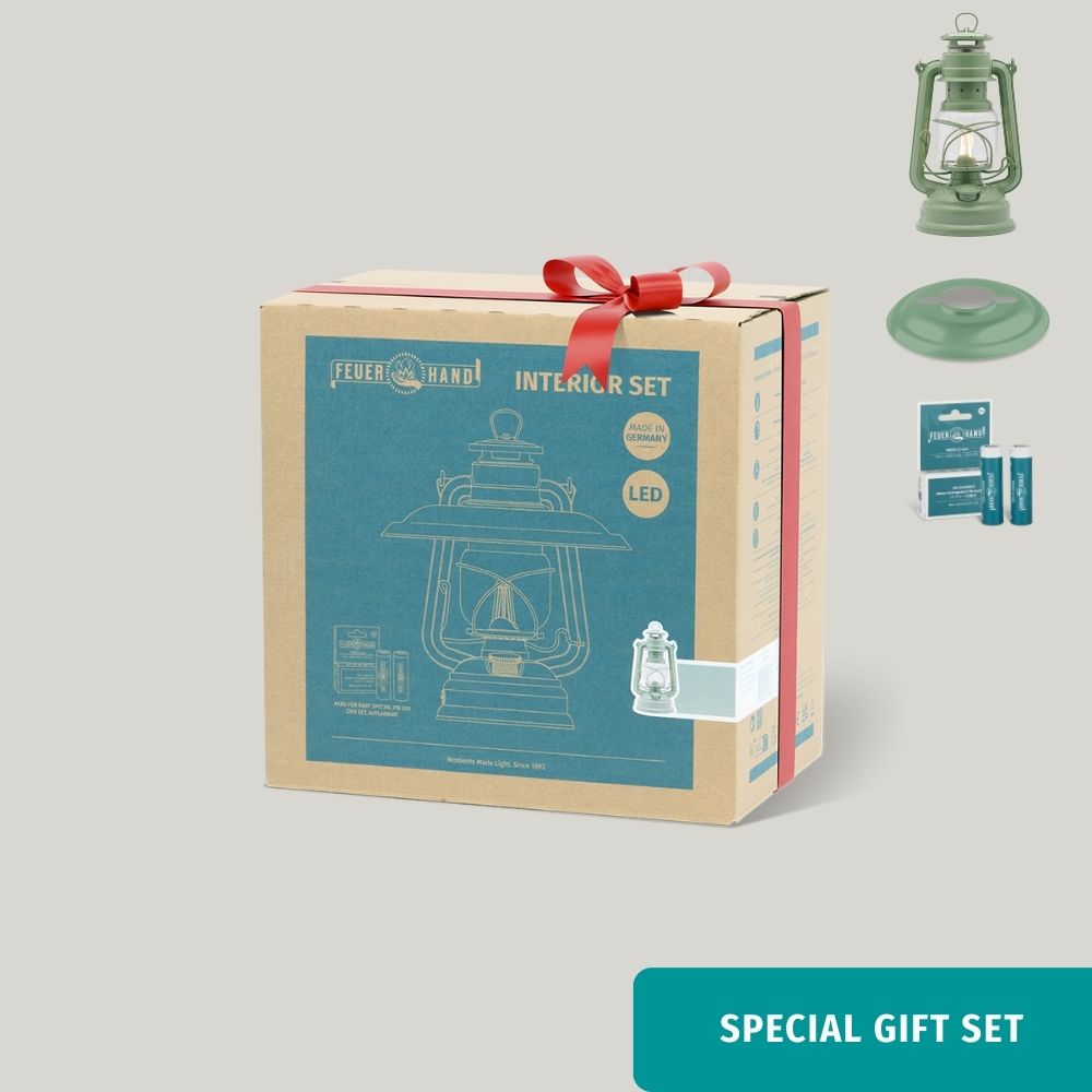 LED Laterne - Interior Set Sage Green