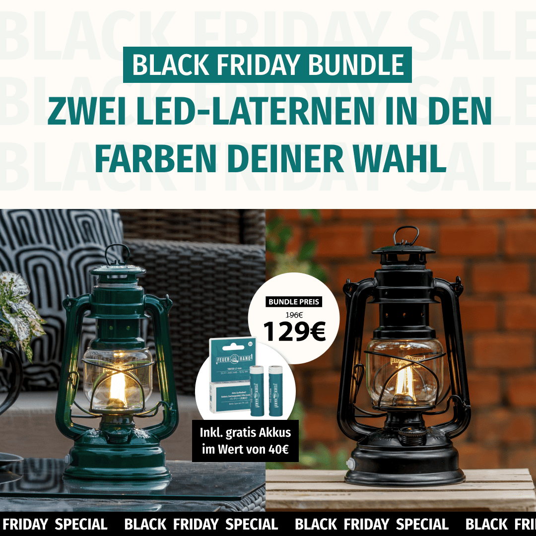 LED Laterne 2x Set + Akkus Black Friday 2024